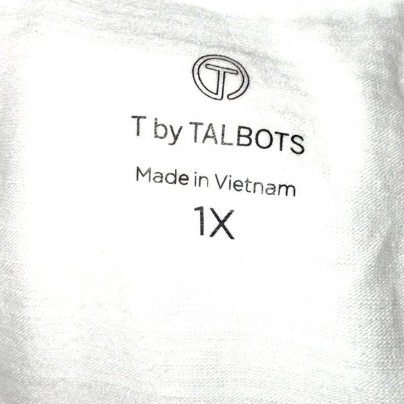 TALBOTS T by Talbots Ribbed Scoop Neck Tee - White Plus 1X - Picture 6 of 11